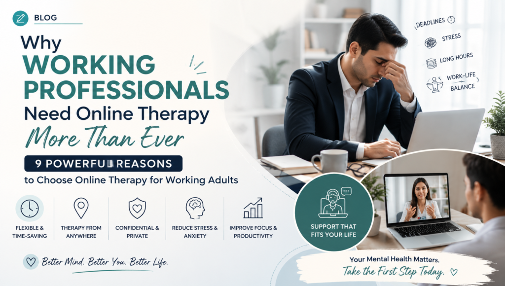 Online therapy for working adults and stress management counselling